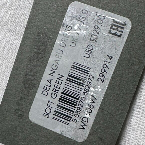 NWT All Saints Dela Ngaru Sea Green Flowy Crepe Wrap Dress US Size 0 - Picture 11 of 13